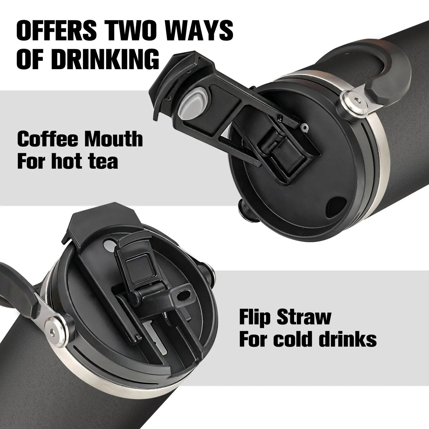 FBA Warehouse Ready Stock 40oz Powder Solid Color Coated Vacuum Insulated Tumbler With Handle and Lid