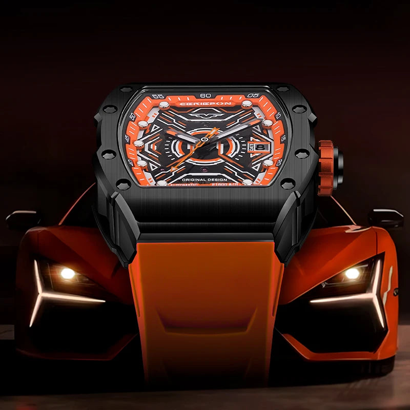 New Luxury Brand Original Mens Automatic Watch for Men Hollow Pagani Designs Chronograph Waterproof Man Mechanical Watches Reloj