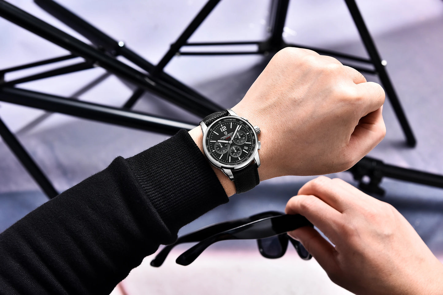 PAGANI DESIGN 2024 New Luxury Fashion Casual Men Quartz Watches VK63 100M Water Resistant Sapphire Glass Stainless Steel Watches