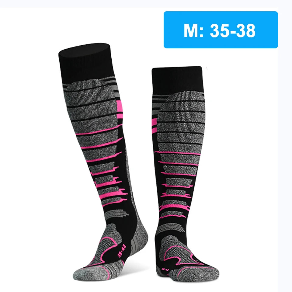 GTUBIKE 1 Pair Merino Wool Winter Men Warm Ski Socks Thicker Sports Snowboard Cycling Soccer Socks High Elastic Thermal Socks