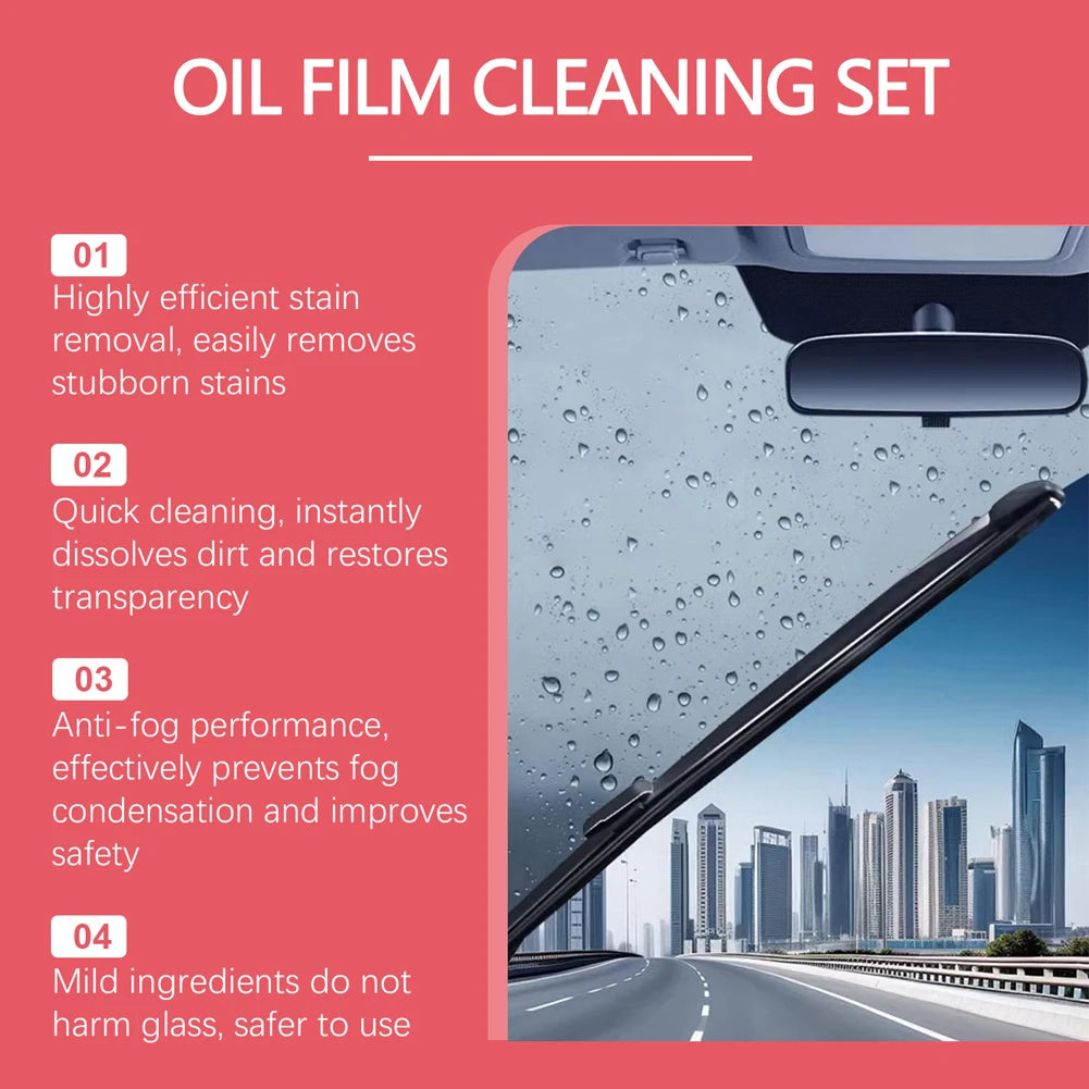 Glass Cleaning Board Universal Glass Cleaning Wipe Board Cleaning Glass Brush for Car Windshield Oil Film Cleaner Glass Coating
