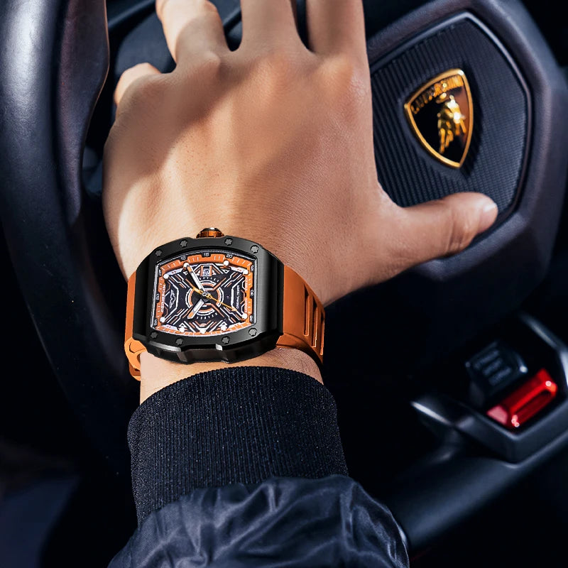 New Luxury Brand Original Mens Automatic Watch for Men Hollow Pagani Designs Chronograph Waterproof Man Mechanical Watches Reloj