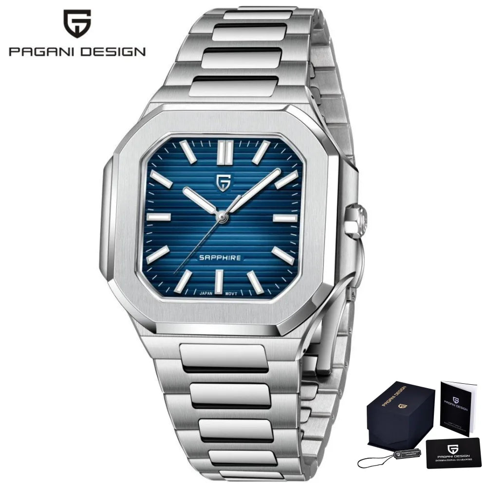 2025 New PAGANI DESIGN Top Brand Men Quartz Watches Luxury Sapphire Glass AR Coated Business Watch Japan VH31 Luminous Watch Men
