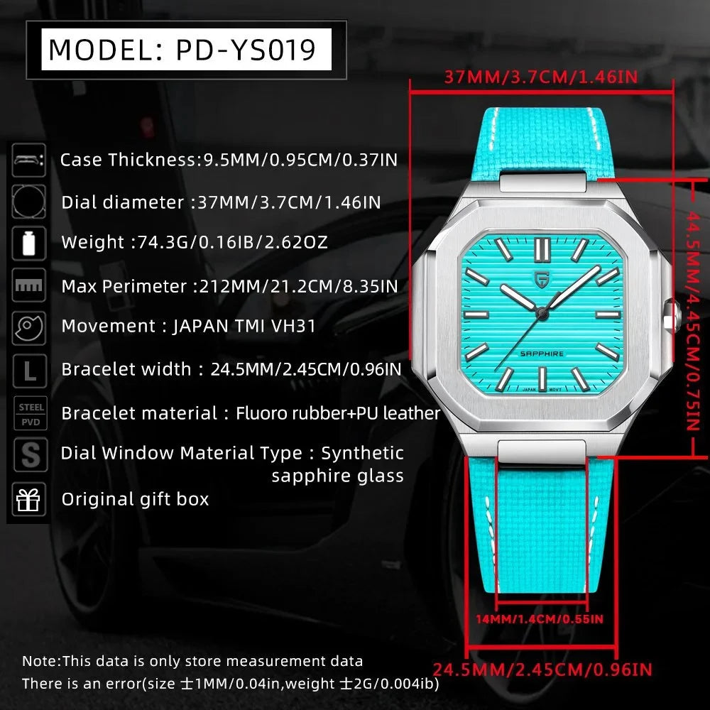 2025 New PAGANI DESIGN Top Brand Men Quartz Watches Luxury Sapphire Glass AR Coated Business Watch Japan VH31 Luminous Watch Men