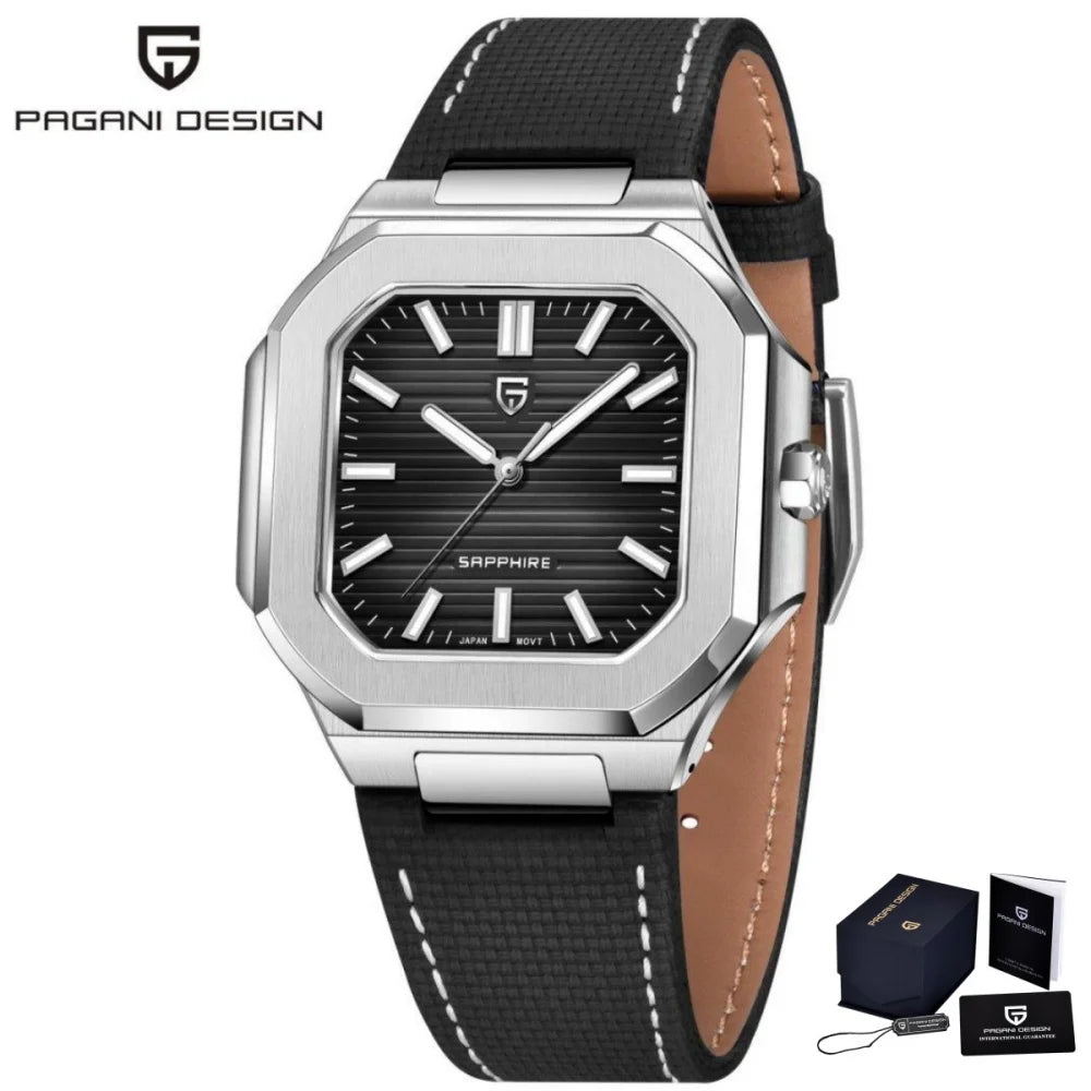 2025 New PAGANI DESIGN Top Brand Men Quartz Watches Luxury Sapphire Glass AR Coated Business Watch Japan VH31 Luminous Watch Men