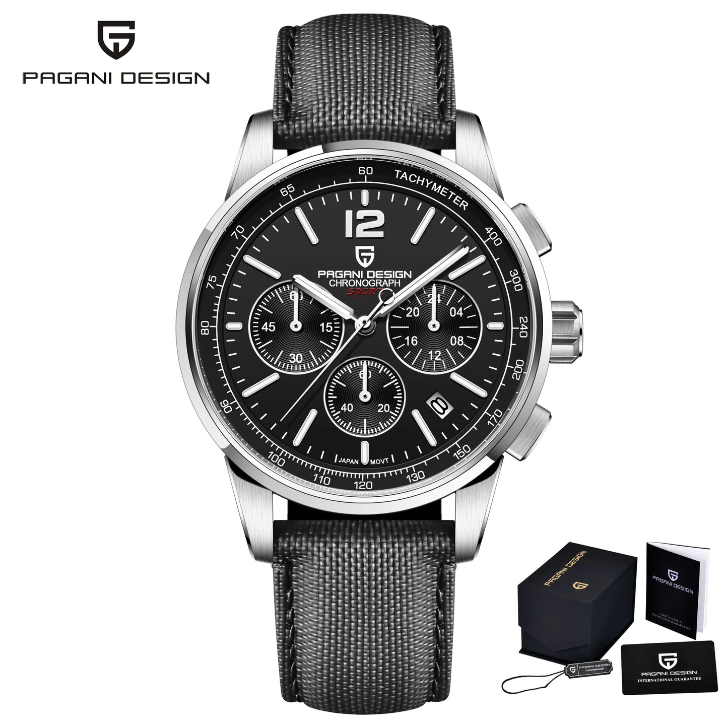 PAGANI DESIGN 2024 New Luxury Fashion Casual Men Quartz Watches VK63 100M Water Resistant Sapphire Glass Stainless Steel Watches