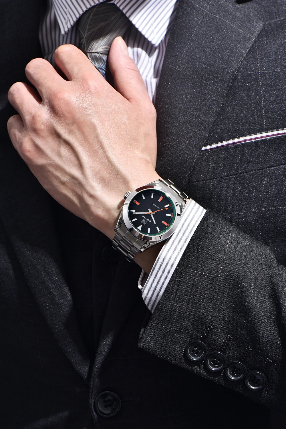 2025 New BENYAR Men's Watches Top Luxury Automatic Watch For Men Mechanical Wristwatches Stainless Steel Luminous Clock With Box