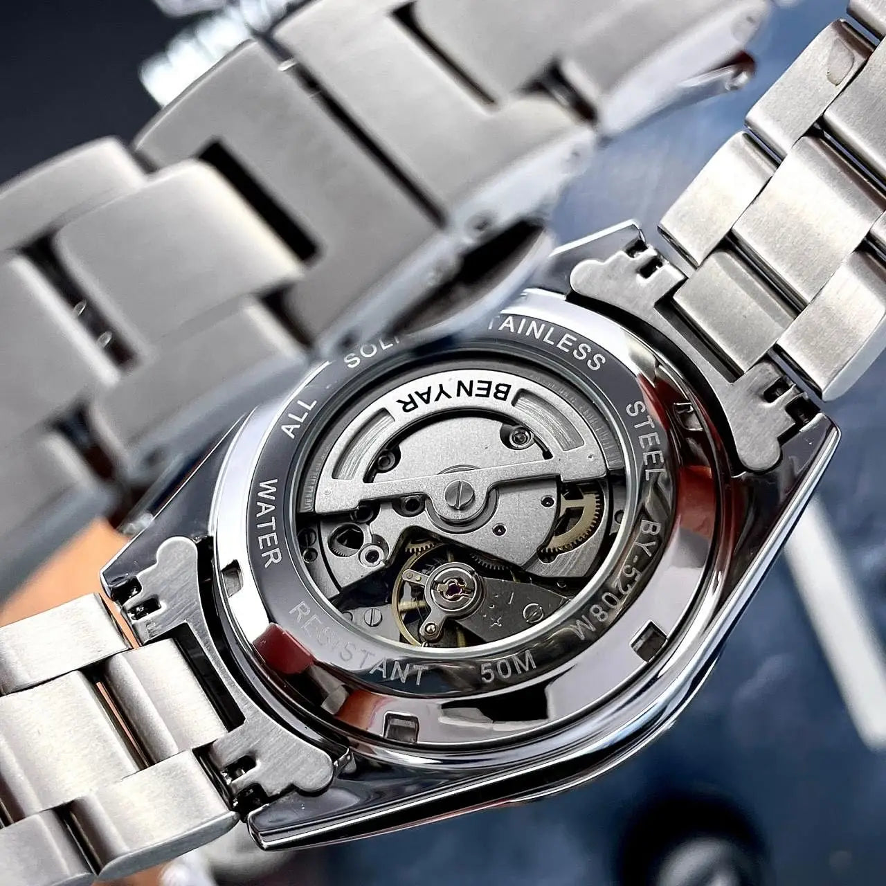 BENYAR 2024 Sand Dia 40MM Hot Sale Mechanical Watches 316L Stainless Steel Simple 5Bar Waterproof Automatic Wristwatch for Men 