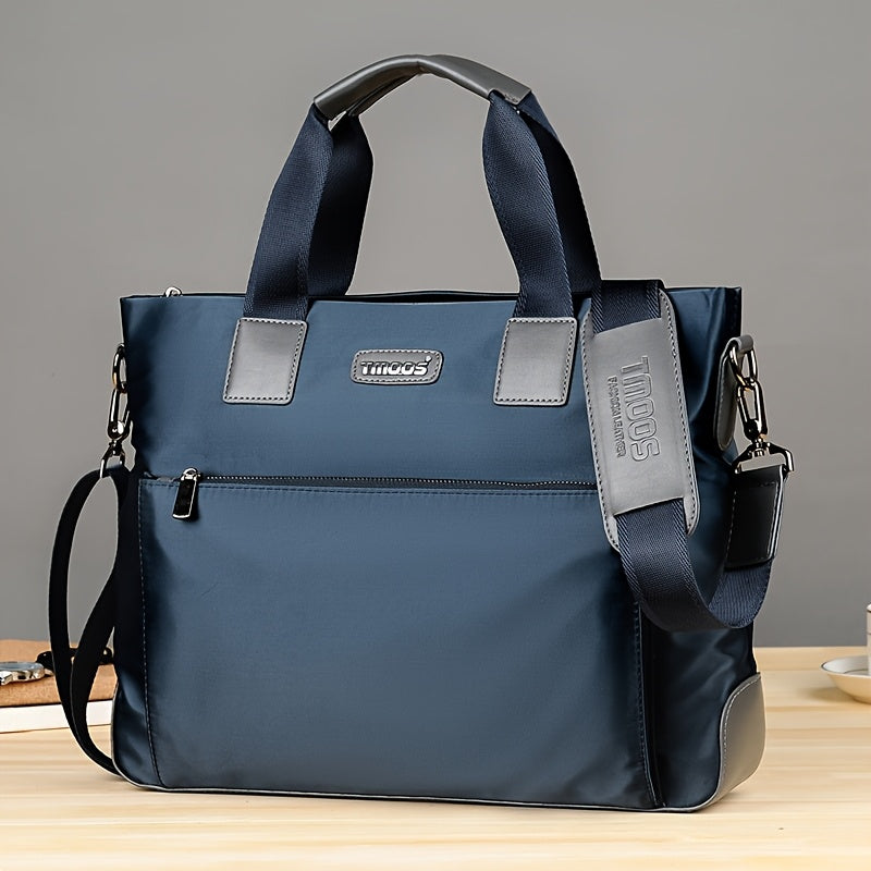 Unisex double shoulder strap design square bag Crossbady bag travel texture Oxford fabric casual crossbody bag multi compartment large capacity anti-theft shoulder bag workplace commuting briefcase
