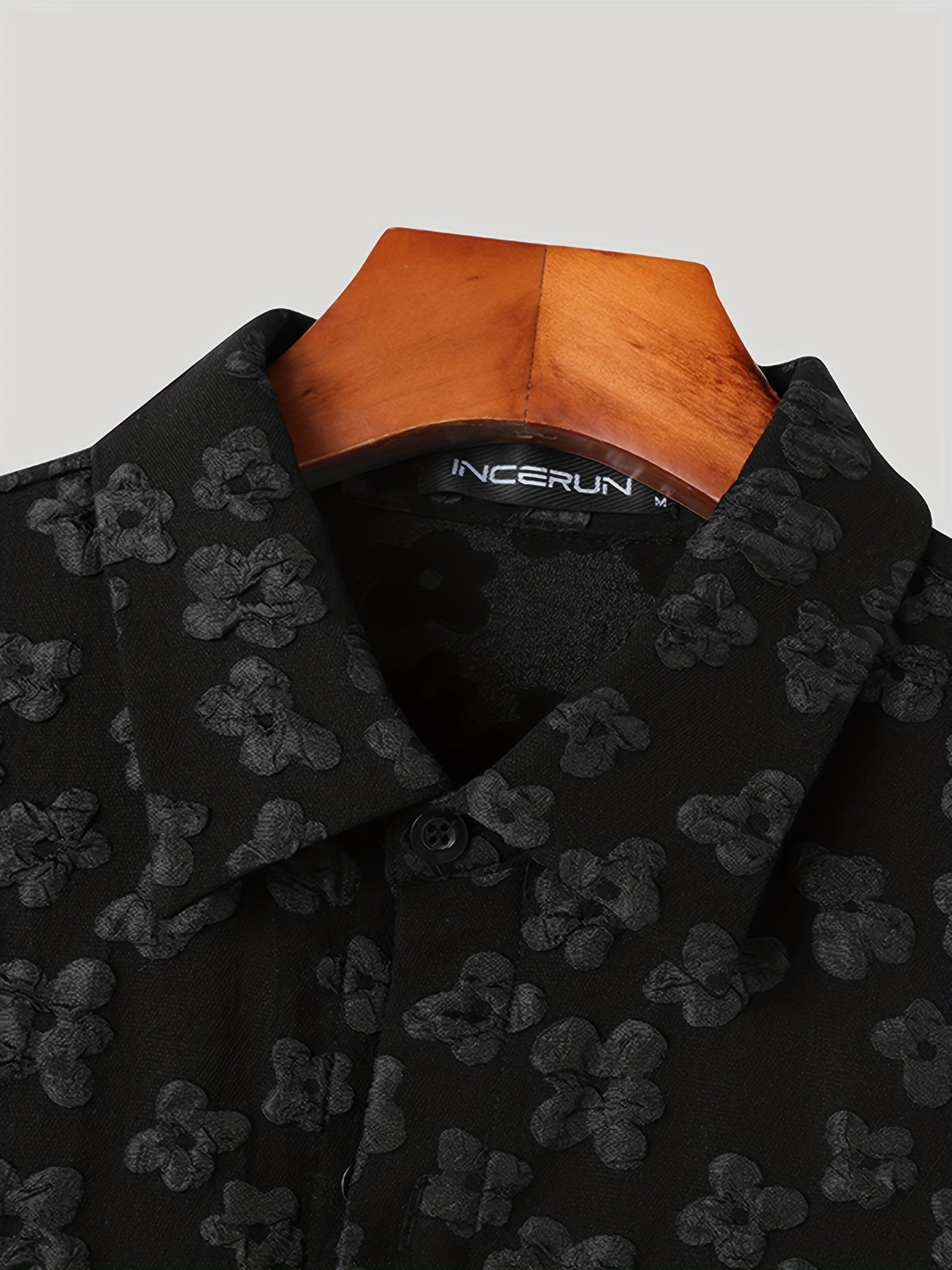 INCERUN Bohemian Floral Print Casual T-Shirt - Loose Fit, Button-Down, Polyester Blend, Machine Washer