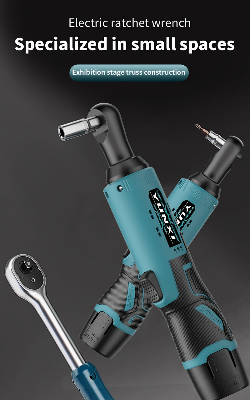 Wireless portable ratchet wrench set, variable speed trigger, electric ratchet wrench, rechargeable car repair tool, suitable for car repair and DIY work, electric ratchet wrench, Vehicle Servicing, Mechanical Work, Ergonomic