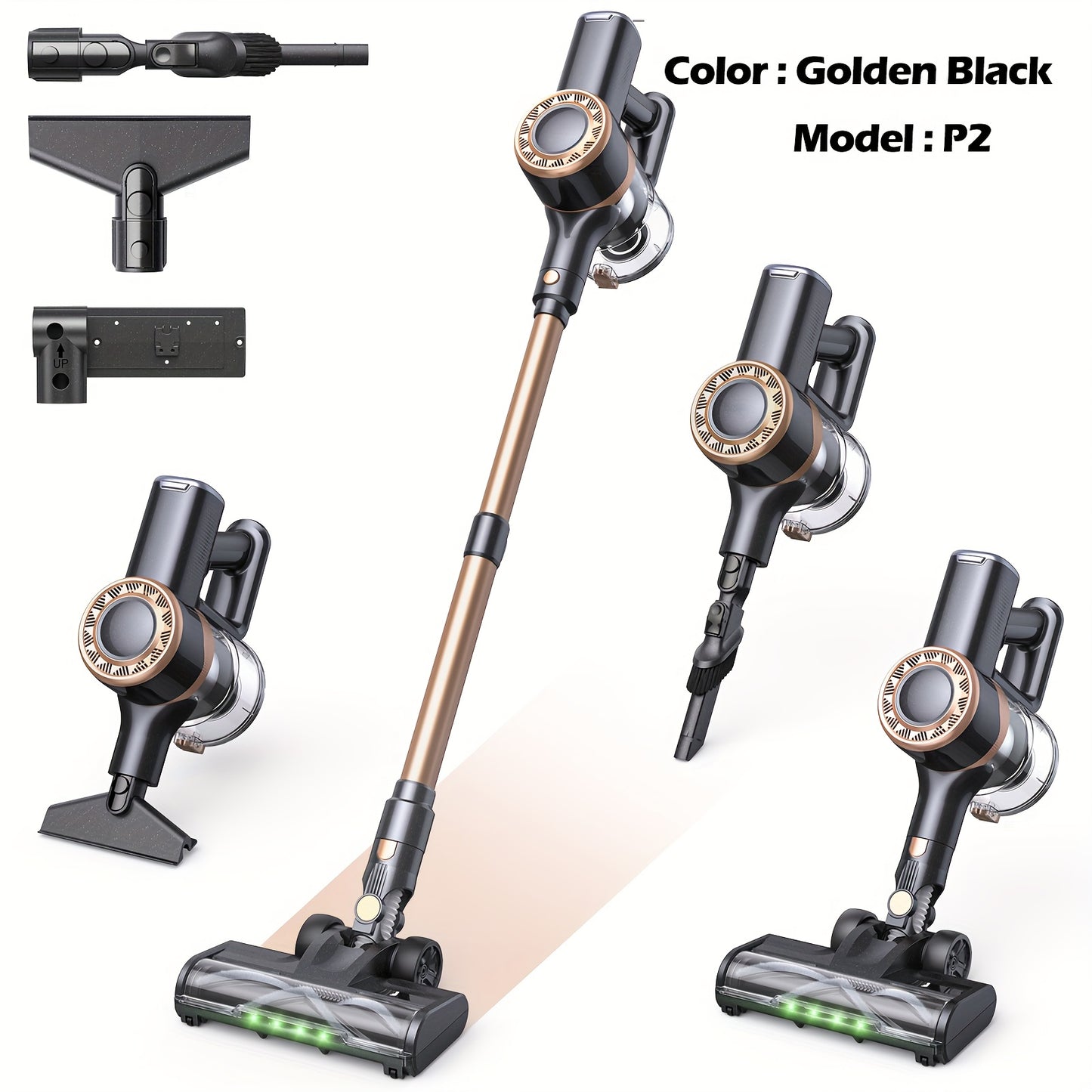 Lubluelu Free-Standing Vacuum Cleaner 26KPa, Powerful Lightweight Cordless 6in 1 Stick Vacuum Cleaner, for Carpet Floor Pet Hair, Vacuum Cleaner for Home, Cordless Vacuum Cleaner High Suction, Vacuum Cleaner Cordless, Vacuum