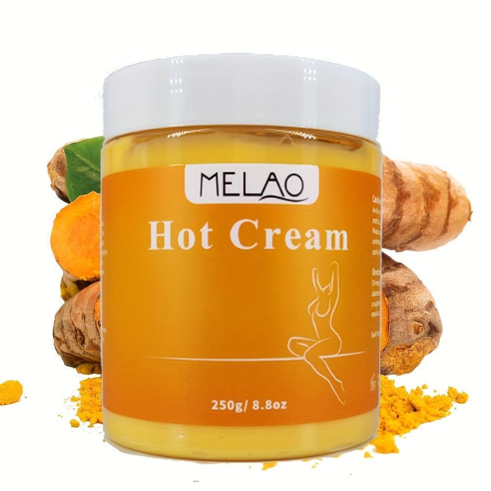 MELAO Hot Cream, Skin Firming & Moisturizing Body Massage Cream, Alcohol-Free, Glycerin-Enriched, Vitamin E, Fresh Scent, Suitable for All Skin Types