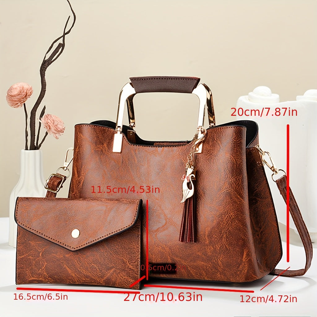 2pcs Fashion bag with stylish and versatile style