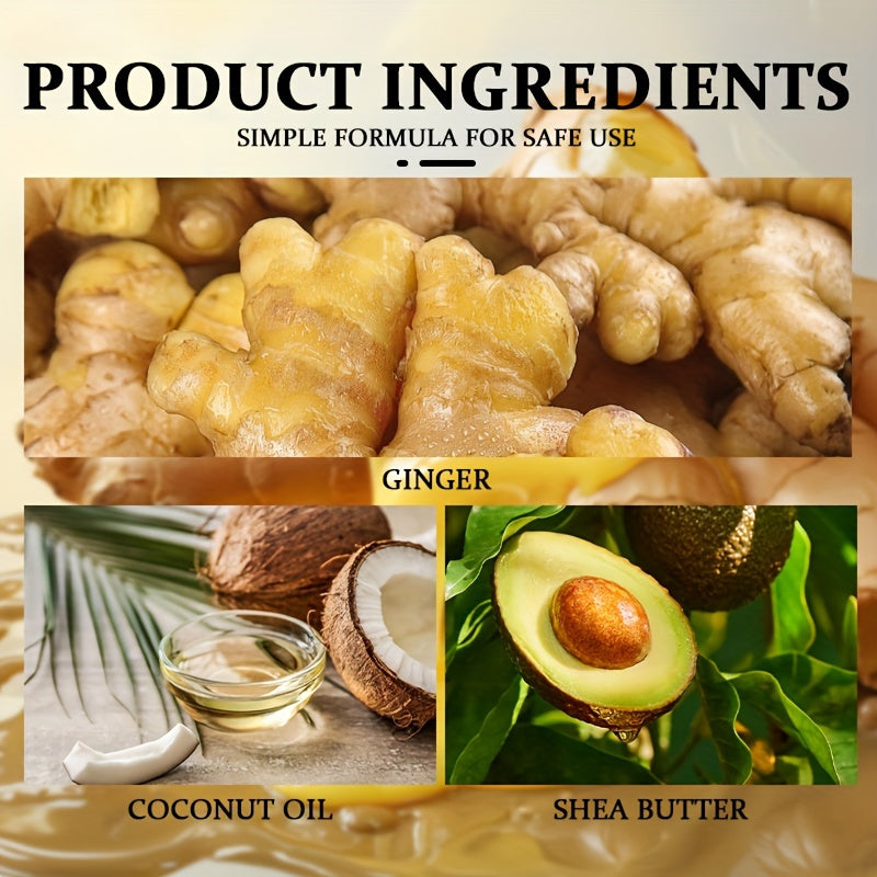 ROZINO Ginger Hair Shampoo 150ml - Balances Oil & Water, Strengthens Roots, Nourishes Follicles with Shea Butter, Purifies Scalp for Smooth, Moisturized Hair