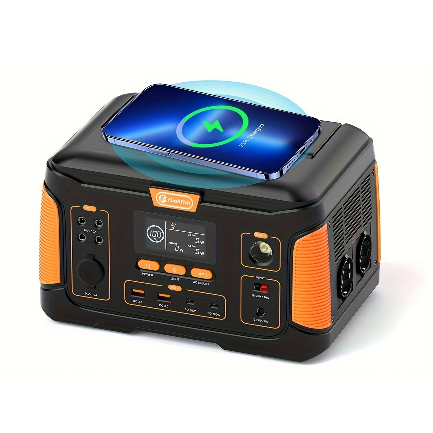 1000W Portable Solar Generator with Panel, Portable Power Station with Solar Panel 100W, 932.4Wh Lithium Battery Pack Power Source, Pure Sine Wave Inverter Portable Power Generator for Outdoors, Campings, RVs, Home Uses, Emer