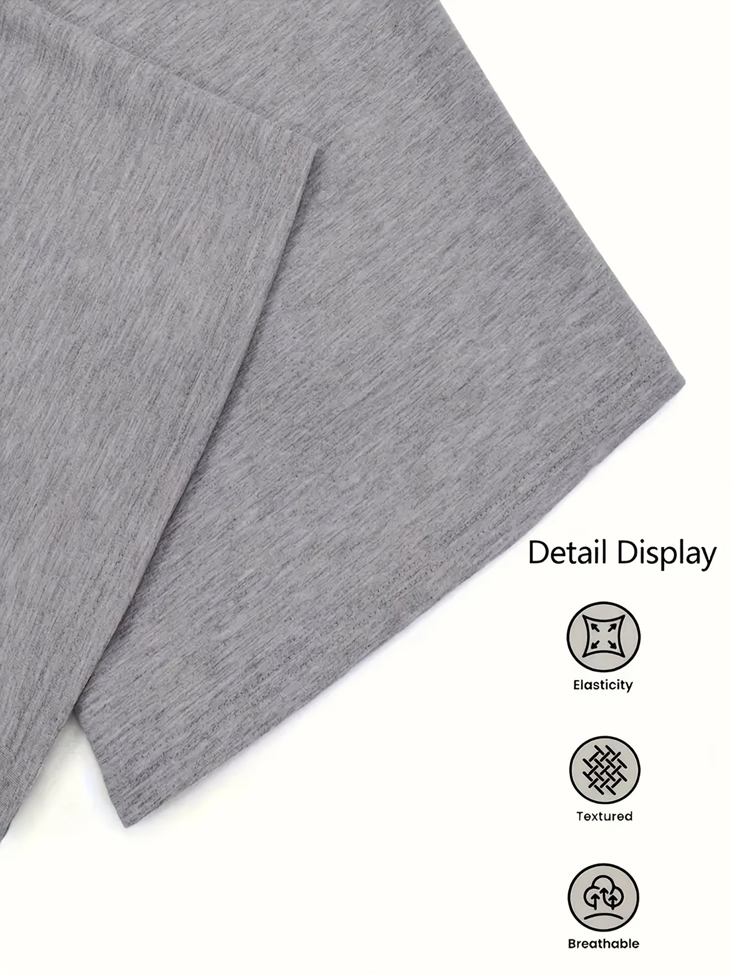 2pcs Women'S High-Waisted Wide-Leg Pants with Heart Letter Print - Casual Loose-Fit Joggers, Solid Color, All-Season Comfort, Pockets, Versatile for Casual Attire