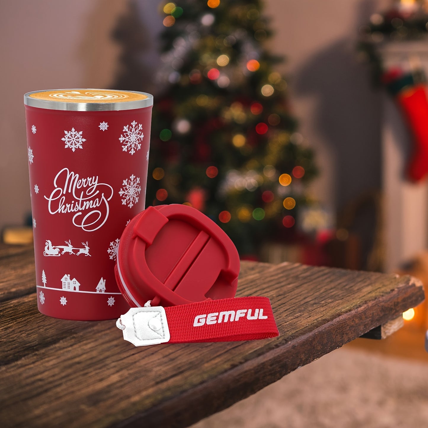 Glekglek 510ml Insulated Travel Mug with Paw Print & Heart Design - Double Wall, Spill Prevention, Dishwasher Safe, Portable Coffee Cup for Valentine'S Day, Thanksgiving, Christmas, Father'S Day, Teachers' Day, Festive Drinkw