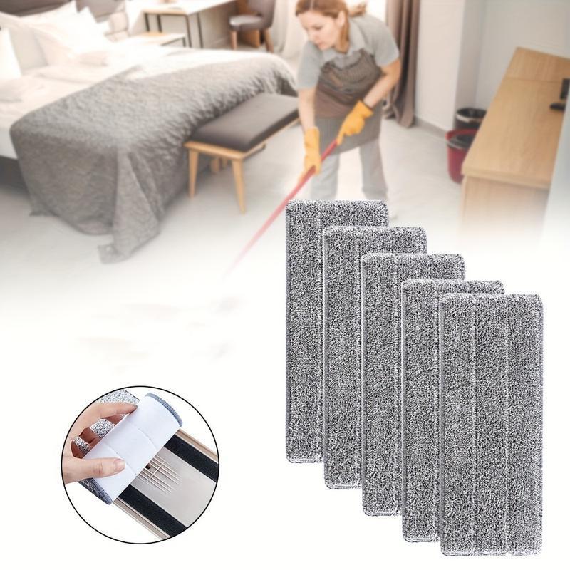 12pcs Heavy-Duty Mop Pads - Fast-Absorbing, Reusable Cleaning Pads for Hardwood, Tile, Linoleum Floors - Compatible with Flat Mops - Cost-Effective Cleaning Supplies (12pcs), Floor Maintenance, Highquality Microfiber, Busy Ho