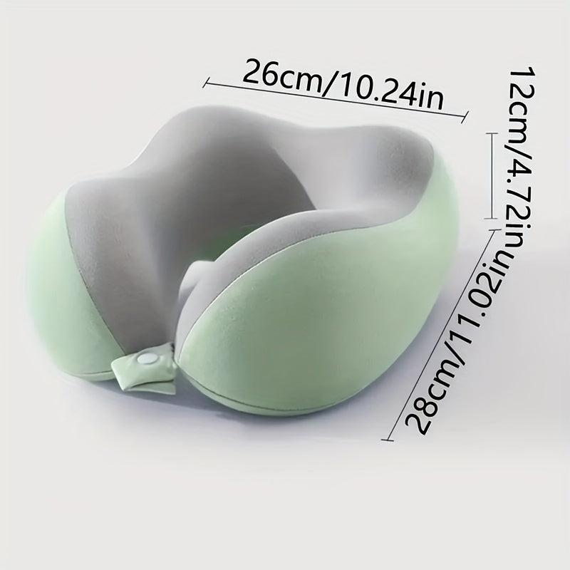 U-Shaped Neck Pillow for Travel & Office - Ergonomic Design, Medium Soft, Machine Washable, Black, Neck Pillow for Travel, Office Napping, and Relaxation, Relaxation Accessory, Modern Pillow, Comfortable Fit, Relaxation, Neck