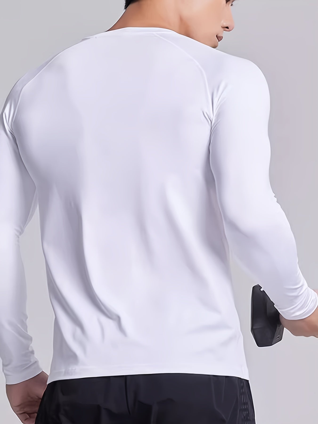 Men's Slimming Long Sleeve T-shirt, Compression Sweat Fitness Training Base Layer, Men's Waist Sculpting Sports Shapewear