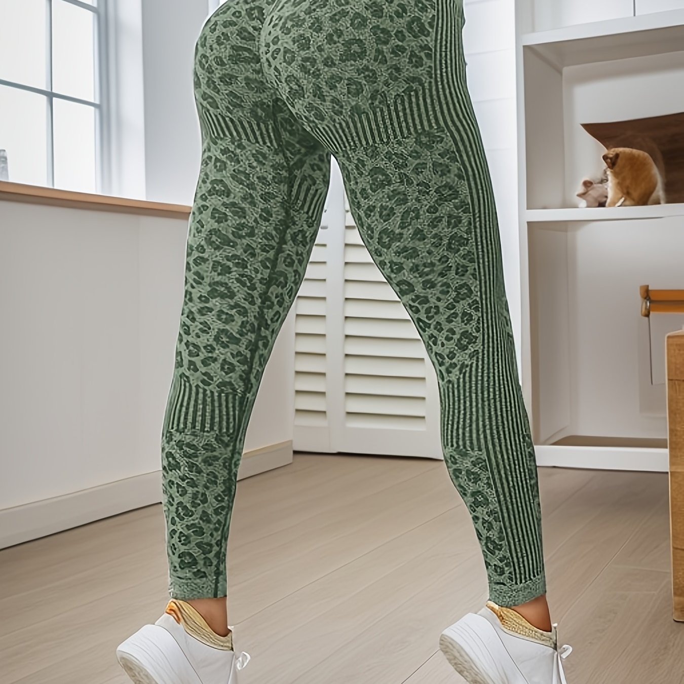 1pc Women'S Plus Size High Waist Yoga Leggings, Stretchy Athletic Pants for Fitness and Training, Breathable Sweat-Wicking Gym Wear