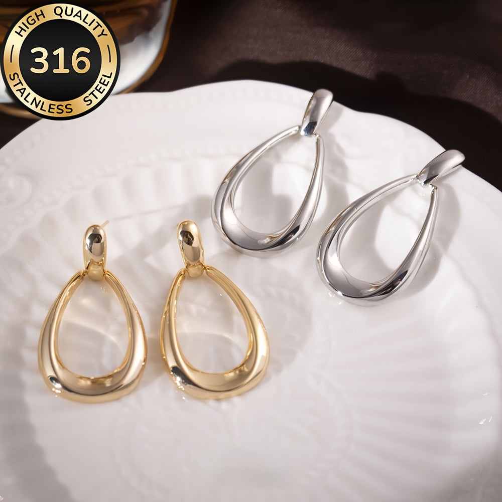 High-Quality Stainless Steel Hypoallergenic Golden Water Drop Earrings, Fade-Resistant, Comfortable and Versatile, Simple and Elegant, Earring For Woman, Earring For Women, Earing For Women, Earring For Women Stylish, Elegant