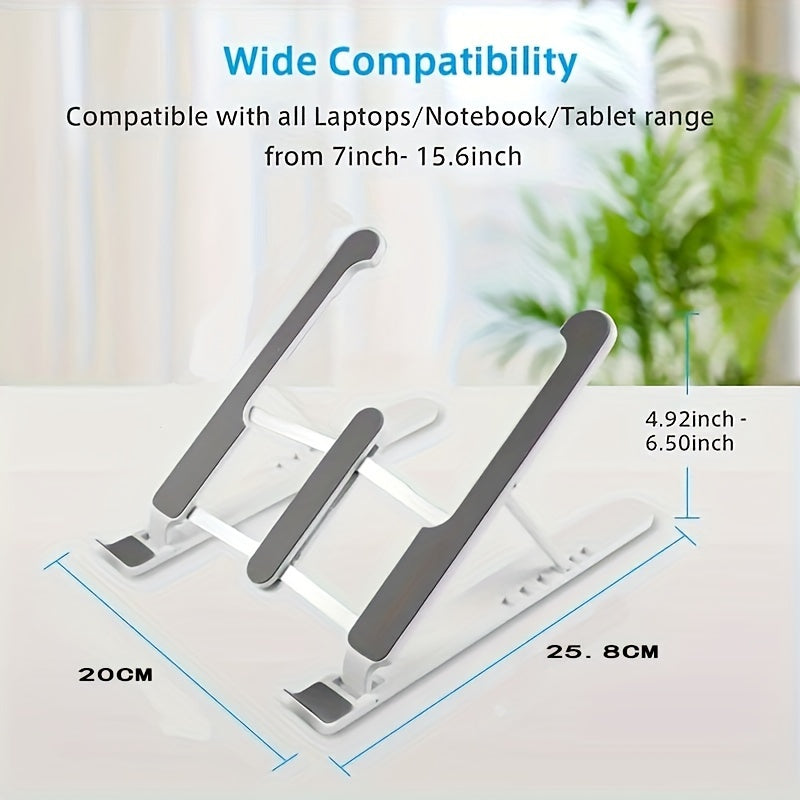 2023 New Upgraded Laptop Stand 12"-15.6"Universal Lightweight Plastic Alloy Folding Angle Adjustable Heat Pipe 24.2*4.5cm Aluminum 12-16"CN; GUA N/A Convenient And Portable