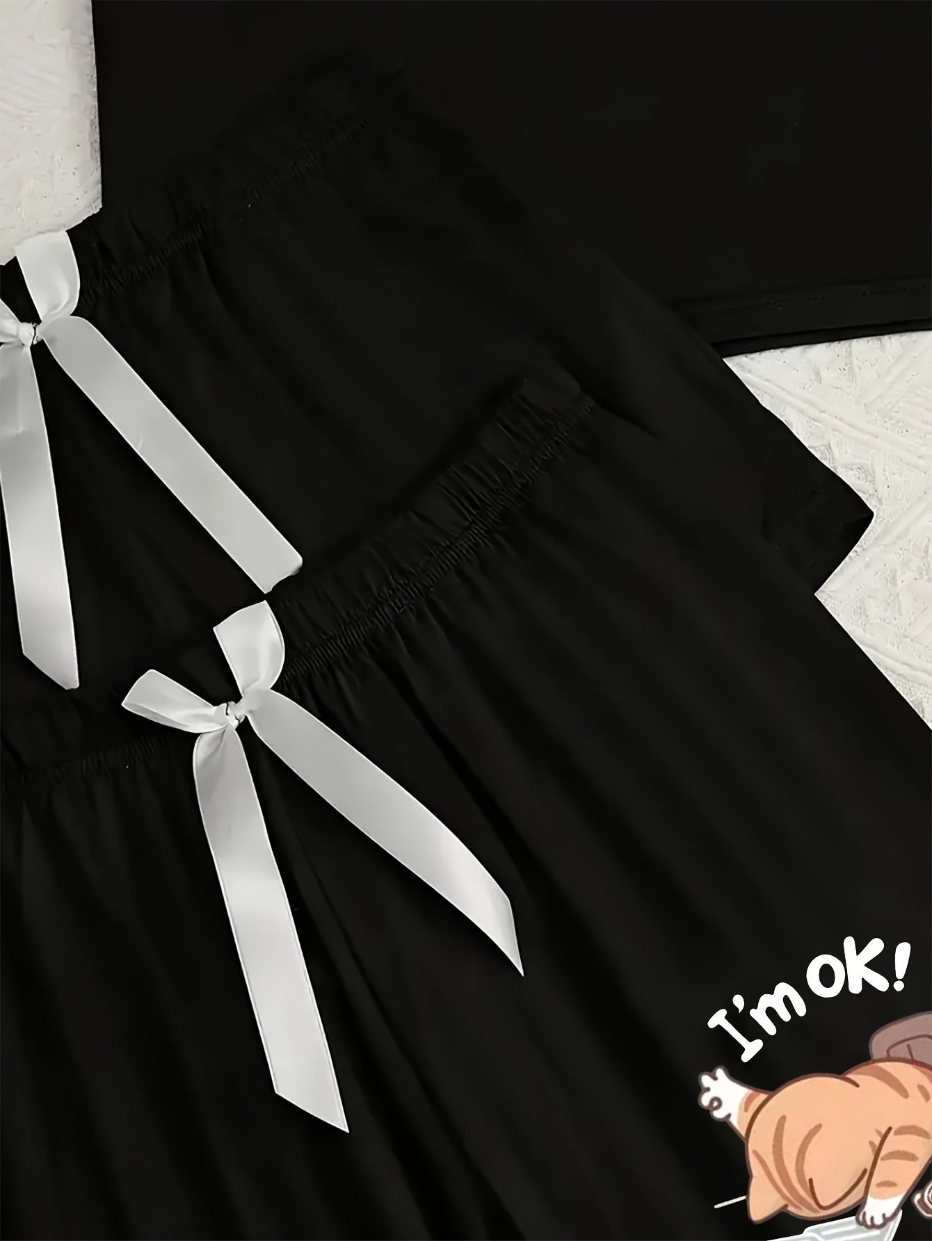 Women's 3pcs Pajama Set, Cartoon Work Kitten Print Short Sleeve Pajamas, Shorts and Longs - Bow Style, Suitable for Multiple Seasons
