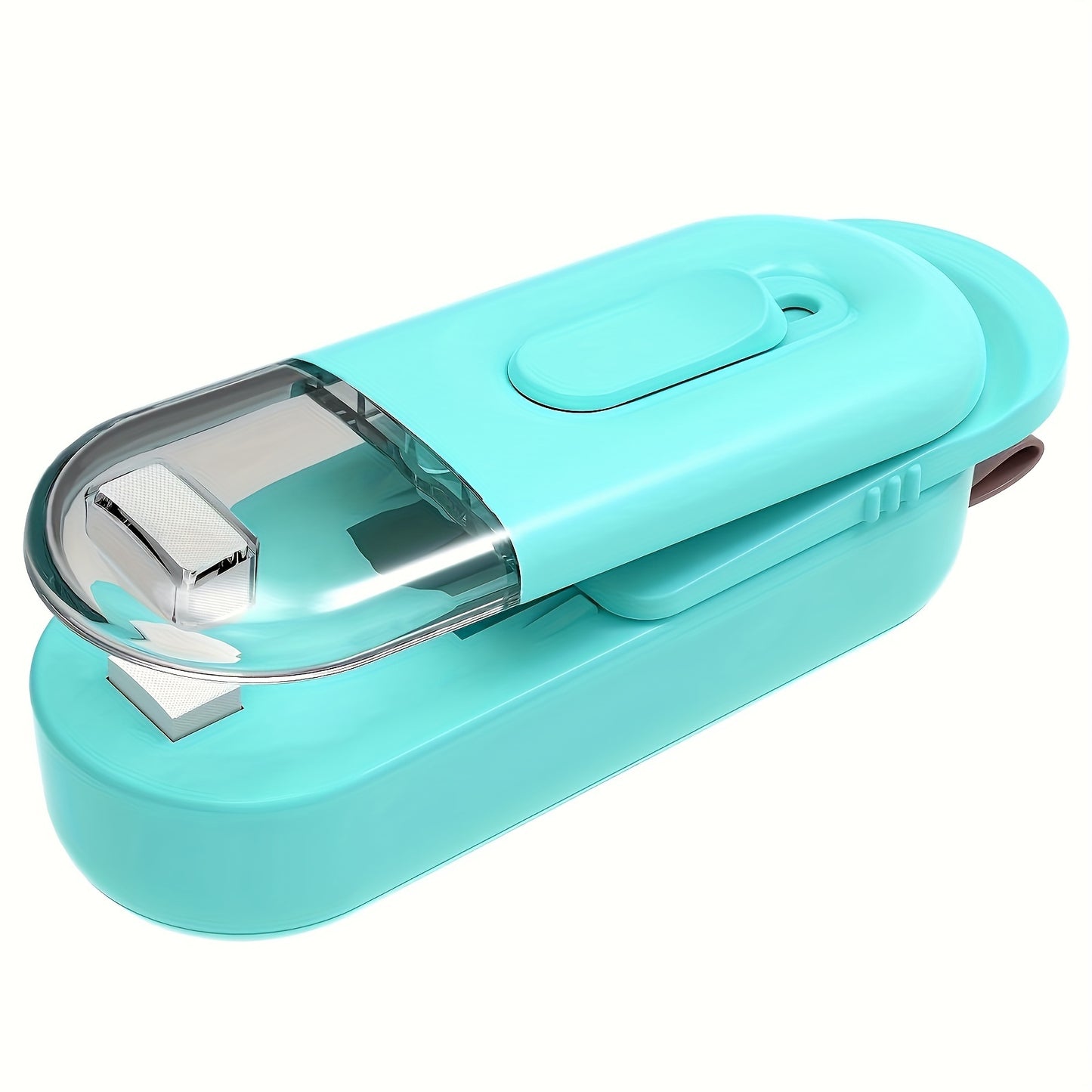 Portable 2-in-1 Mini Bag Sealer & Cutter Machine - Heavy-Duty Plastic Vacuum Sealer with Heat Seal Technology, Semi- Operation for Food Preservation, Compact Handheld Design, Camping, Pantry (Black) - No Needed