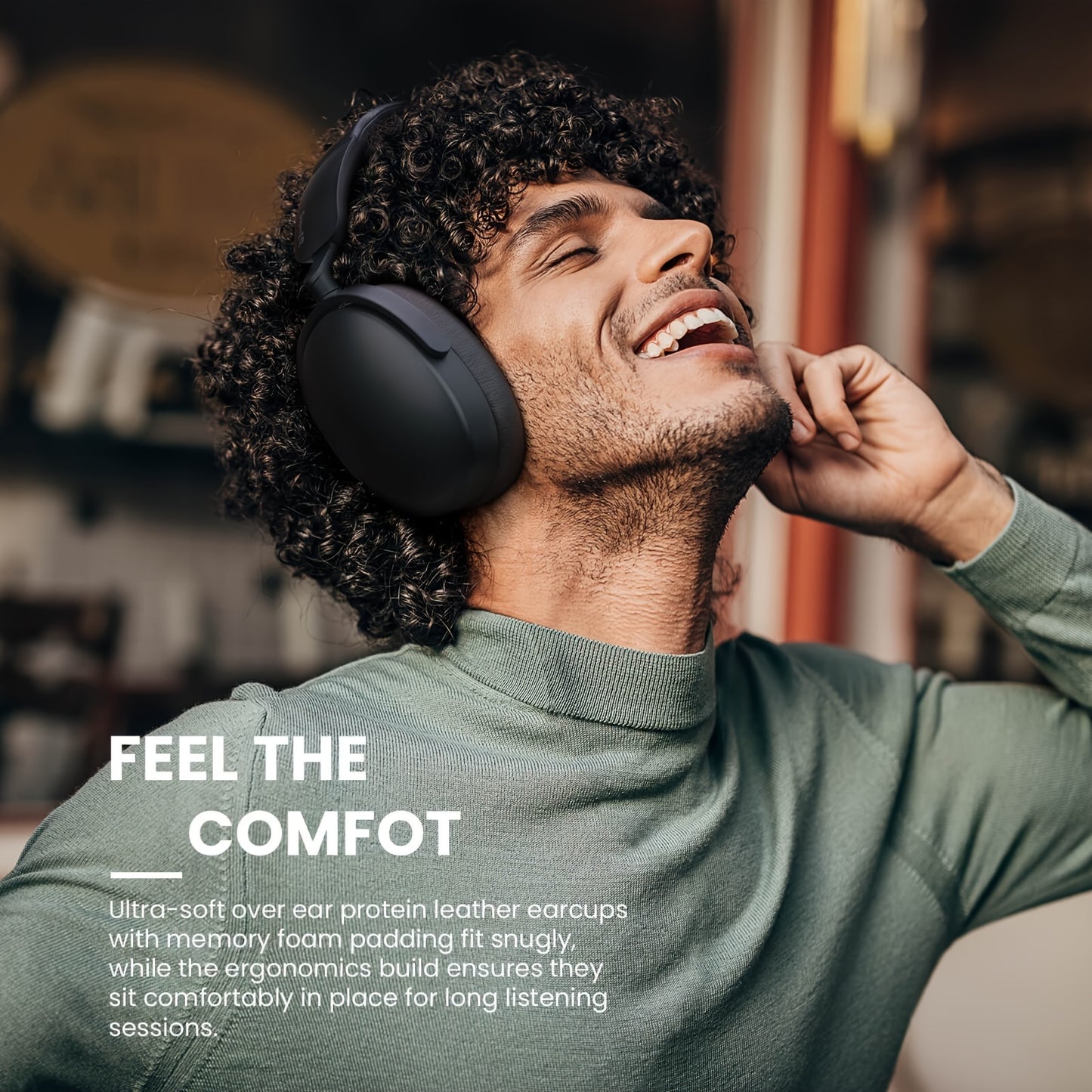 SuperEQ A200 Wireless Wireless 5.4 Headphones Hybrid Active Noise Canceling Over Ear Headset Hi-Res Audio 6-Mic AI ENC 100hrs Playtime APP Control