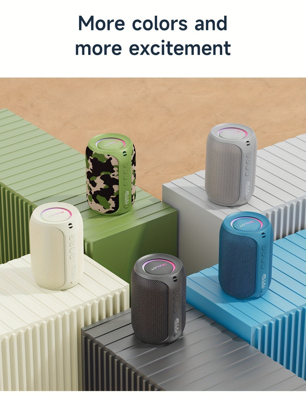 ZEALOT S32Pro 15W Wireless Speaker, Portable Bass, TWS Supports Dual Pairing, 3600mAh Battery, RGB Light, 10 Hours of Gaming Time, Loud Stereo, Charging Cable And Auxiliary Cable, Compatible With Memory Card/usb Insert, Suita