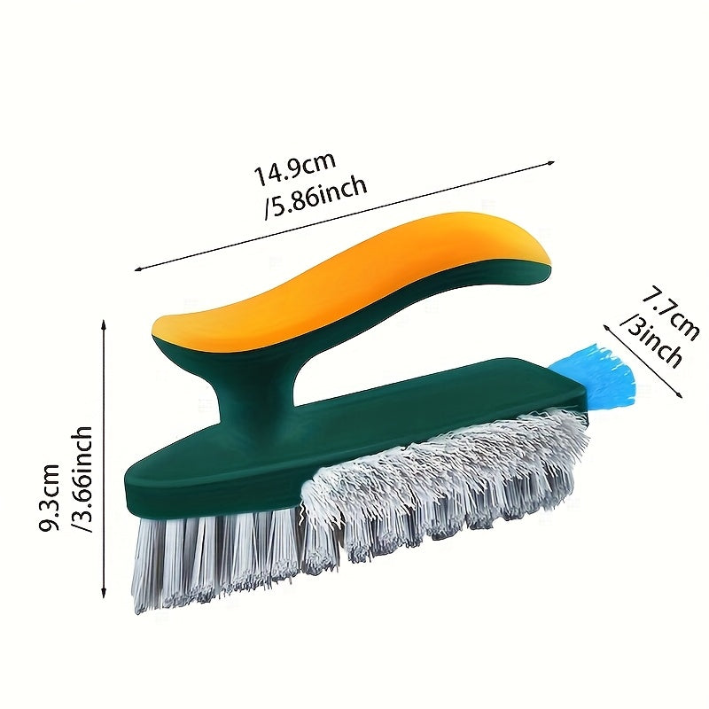 2-in-1 Gap and Floor Cleaning Brush - Durable Plastic, Handheld Design with Attachments, Ideal for Bathroom, Kitchen, Living Room Cleaning, Medium Firmness, No Electricity Required, Kitchen Cleaning Tool|Ergonomic Brush Design|Du