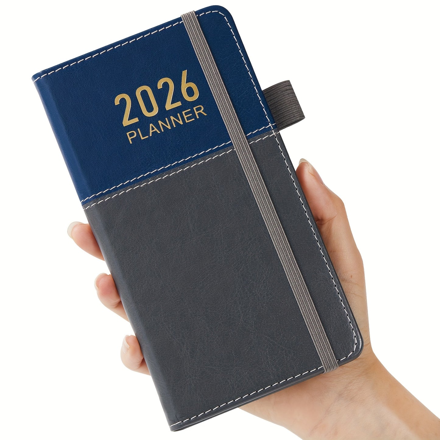 2026 Compact Planner, January 2026 to December 2026. Small monthly and weekly calendar, wallet size, 9.65 cm x 17.78 cm, with elastic band and pen loop, suitable for homeschooling or a Halloween gift.