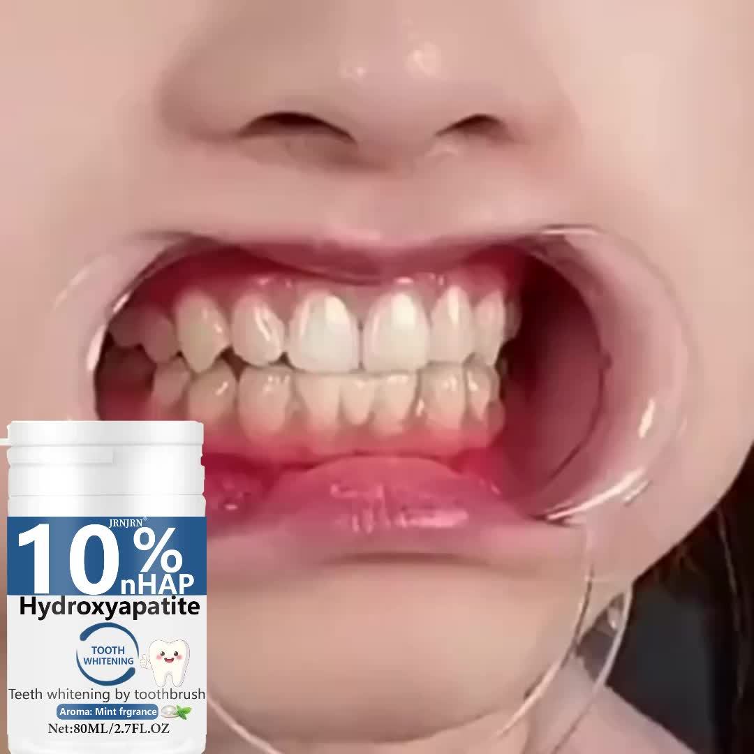 10% Hydroxyapatite Whitening Tooth Powder - Deep Cleansing & Fresh Breath, Strengthens Dental Care, Ideal for Daily Use & Travel, Oral Health & Hygiene Gift for Women & Men, Tooth Cleaning Essentials, Sleek Packaging, Oral Ca