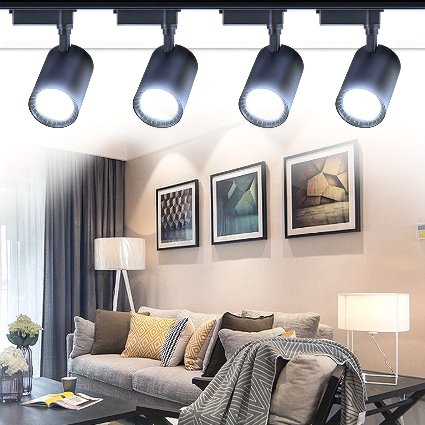 4pcs Track Light AC175-265V Set LED Track Lighting Rail Lamp LED Spot 12W 20W 30W 40W Store Home Lights