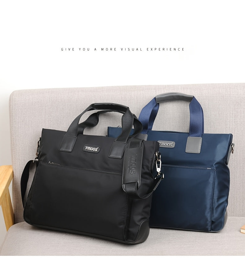 Unisex double shoulder strap design square bag Crossbady bag travel texture Oxford fabric casual crossbody bag multi compartment large capacity anti-theft shoulder bag workplace commuting briefcase