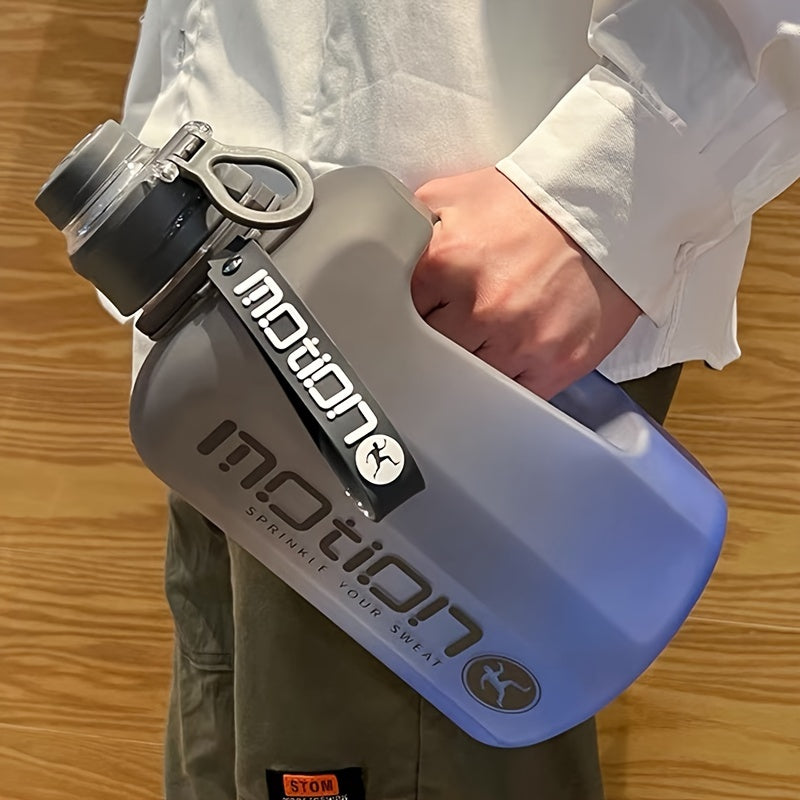 1pc, Water Bottle, Sports Water Bottle With Handle, Plastic Water Bottle, Gradient Color Large Capacity Water Bottle, Frosted Fashion Water Bottle, Outdoor Sports Bottles, 2200ml/77.93oz