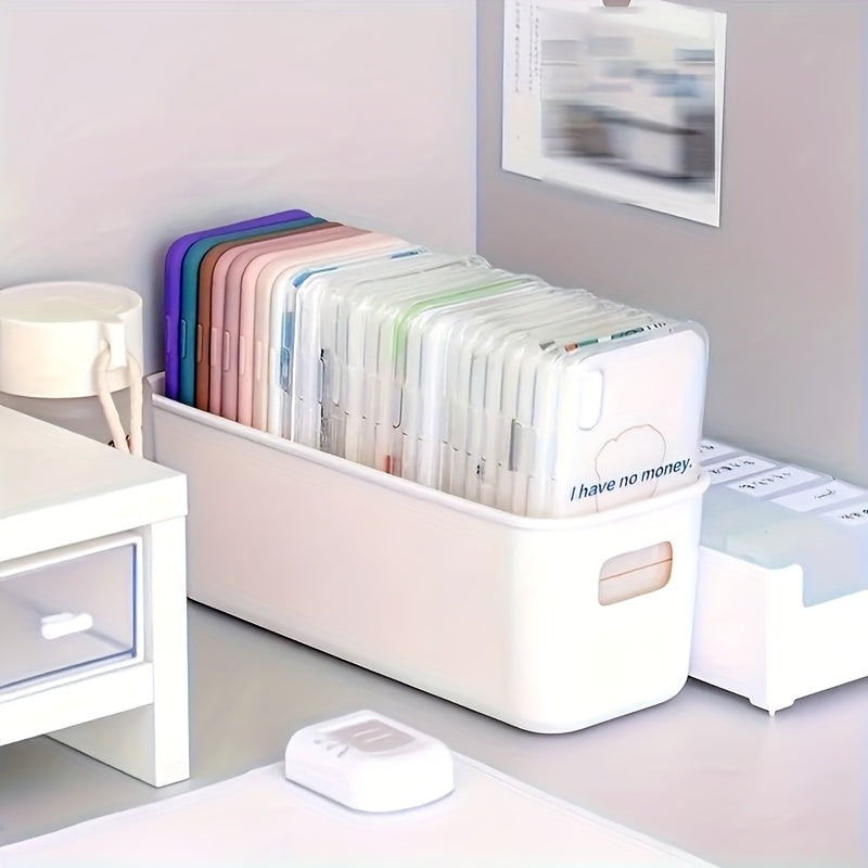 12pcs White Plastic Storage Boxes, Multi-Purpose Storage Boxes, Home Organization, Space Saving Storage Boxes