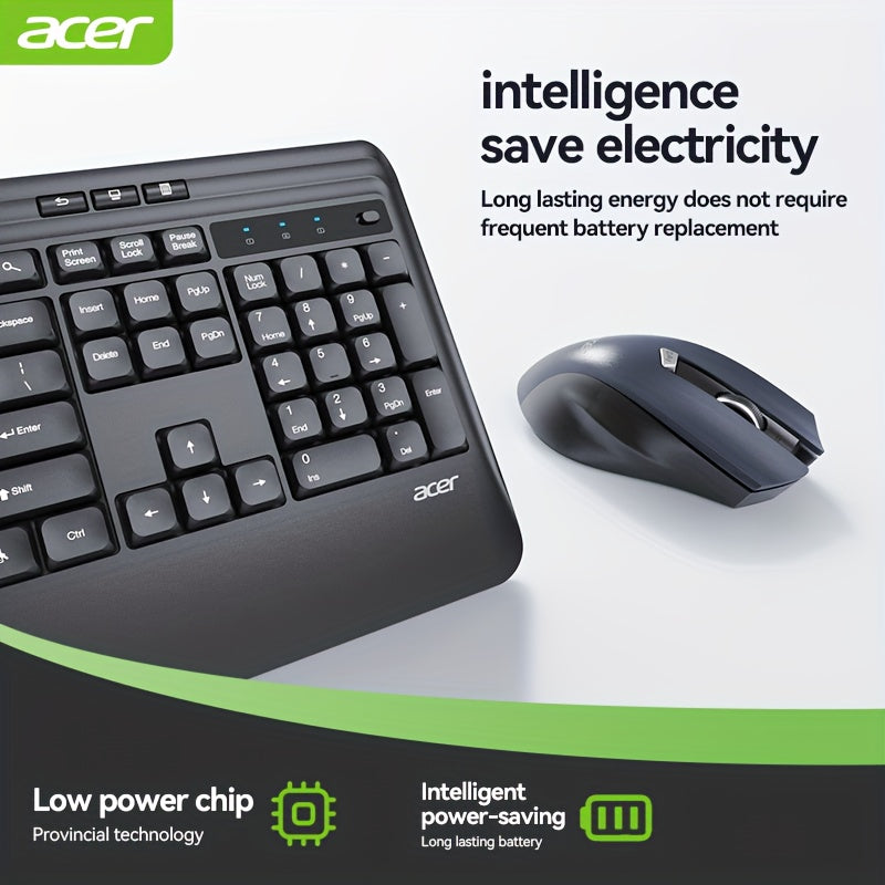 Acer Teclado e Rato Sem Fios 2.4GHz – Combo Completo