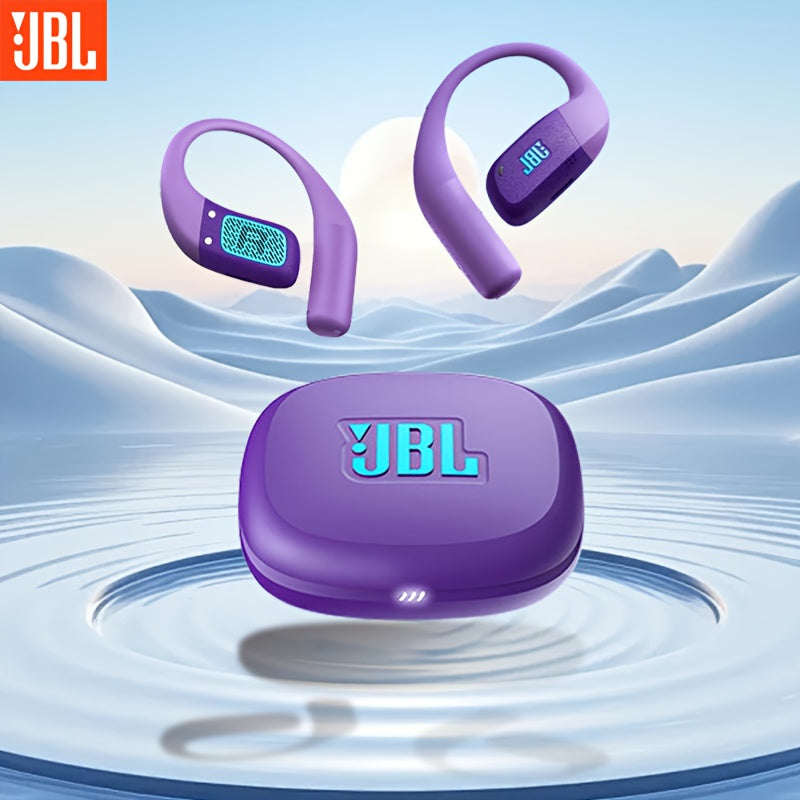 For JBL ZONE True Wireless Open-Ear Sports Headphones, Neckband Wireless Earbuds for Swimming, Cycling, Running, Long Battery Life, High-Quality Sound, Clear Call and Music Output, USB-C Charging, Rechargeable Battery, Black