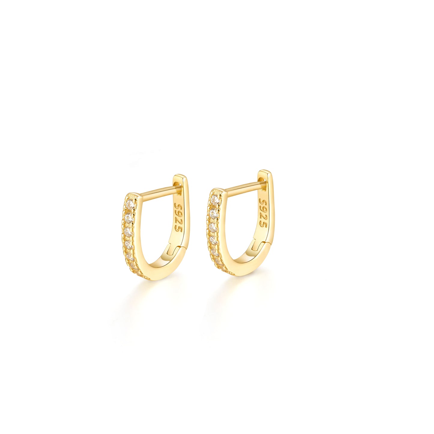 Sterling 925 Silver Jewelry Full Shiny zirconia Decor Hoop Earrings Elegant Minimalist Style Delicate Female Gift