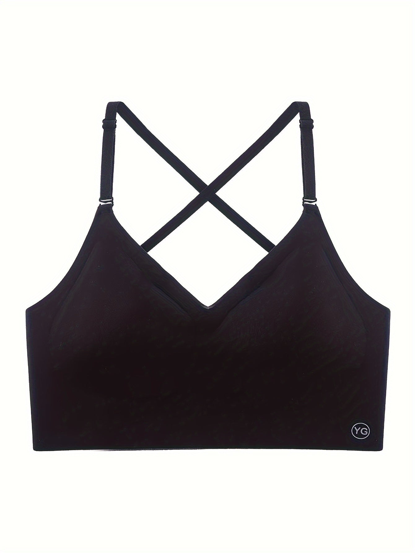 Backless Wireless Sports Bra, Yoga Fitness Workout Bra, Women's Activewear