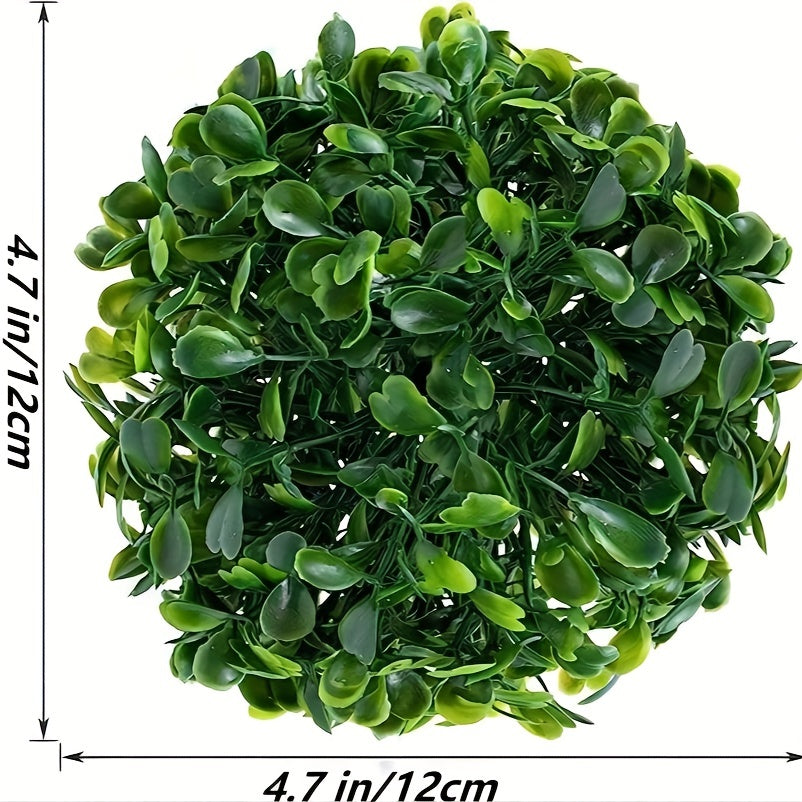 1pc Artificial Green Grass Ball, Various Sizes Of Boxwood Hanging Decorative Ball, Suitable For Family, Courtyard, Outdoor Garden, Courtyard, Wedding Party Decoration