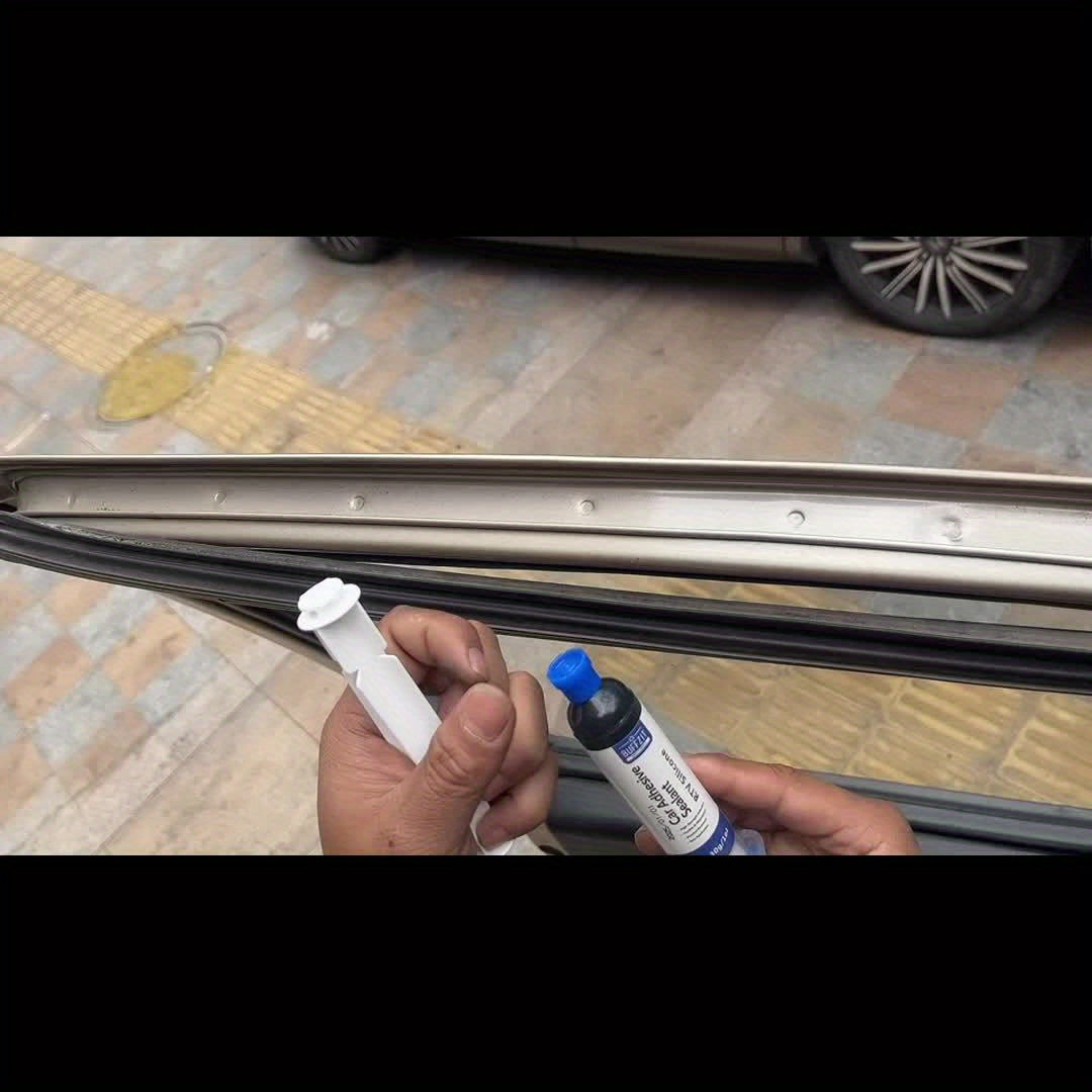 1oz RTV Black Silicone Adhesive Sealant, Waterproof, Flexible, Moisture-Proof, for Glass, Metal, Plastic, with Door Surface Application, for Automotive Wiring Protection, Silicone Sealant Waterproof