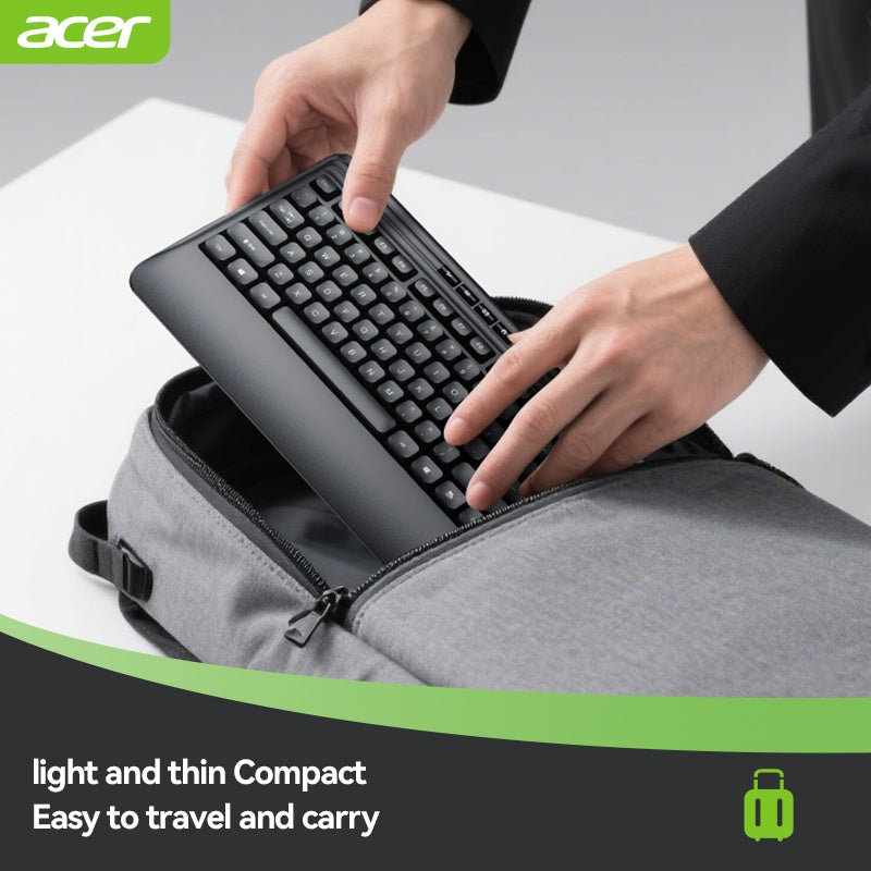 ACER Teclado e Rato Sem Fios com Apoio de Pulso – Preto