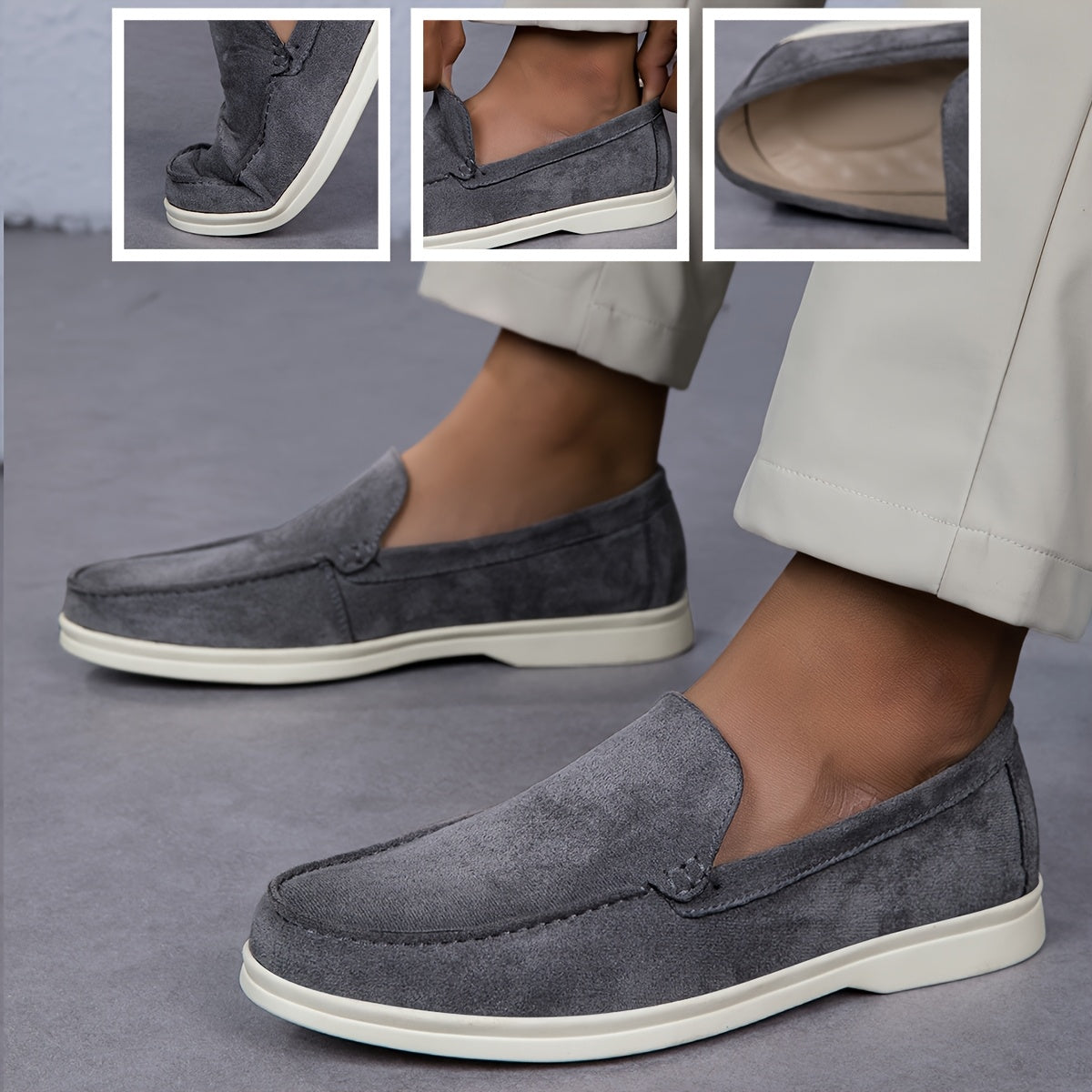 Sapatos Masculinos Slip-On – Estilo Casual e Formal com Palmilha Confortável