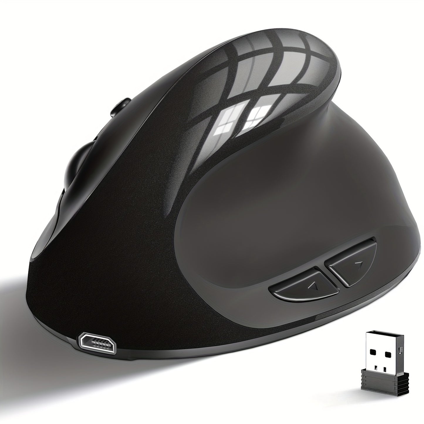 Rato Ergonómico Vertical Sem Fios Recarregável