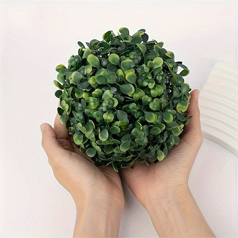 1pc Artificial Green Grass Ball, Various Sizes Of Boxwood Hanging Decorative Ball, Suitable For Family, Courtyard, Outdoor Garden, Courtyard, Wedding Party Decoration