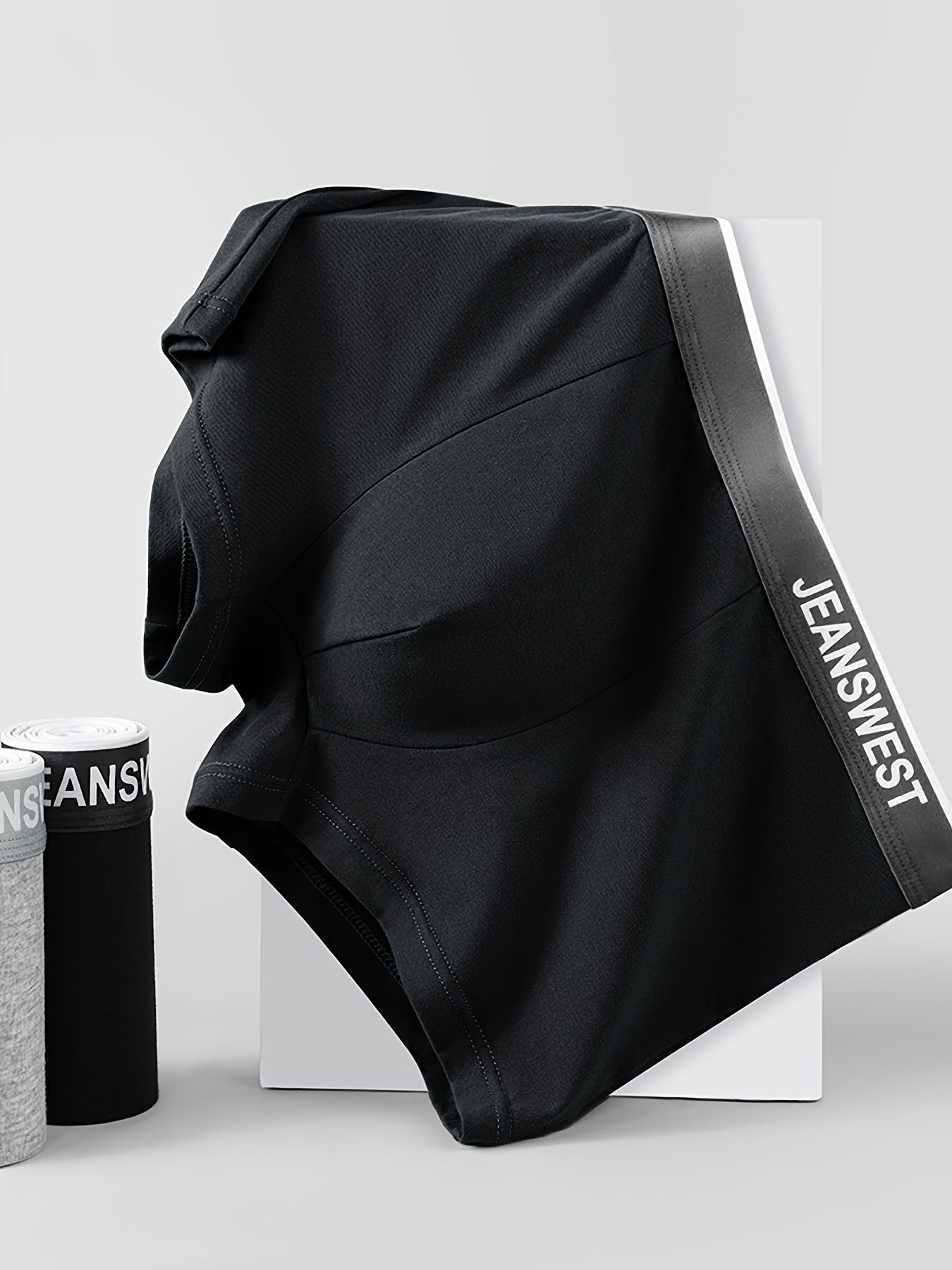 JEANSWEST 8-Pack Men's Underwear, Solid Color, Simple and Fashionable, Cotton Boxer Briefs